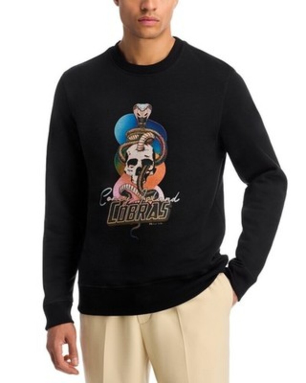 PS Paul Smith Graphic Sweatshirt Men's S Black Crew Neck Long Sleeve Pullover